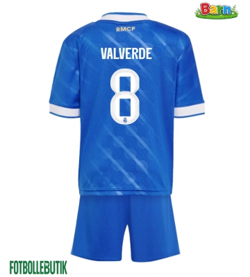 Real Madrid Federico Valverde #8 Tredjeställ Barn 2025-26 Kortärmad (+ Korta byxor)